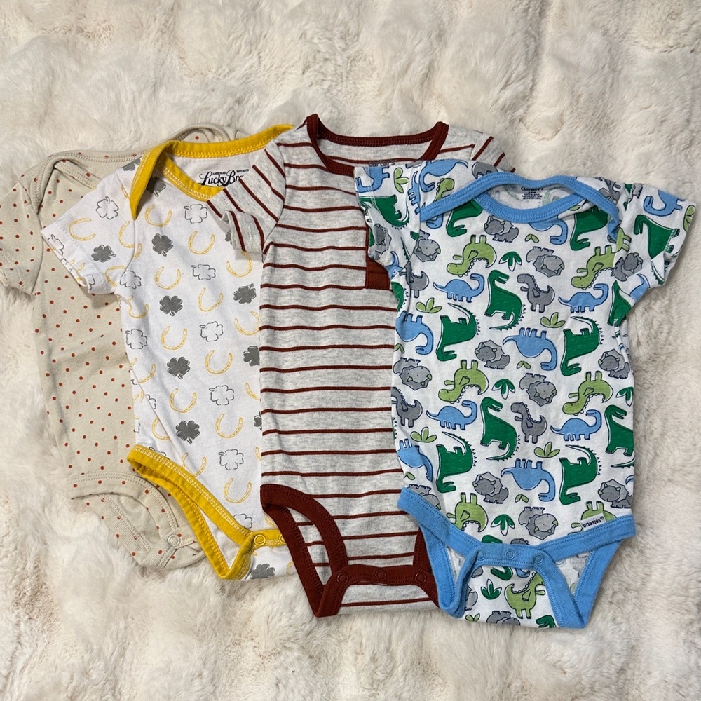 Carter's Dinosaur and Striped Bodysuit